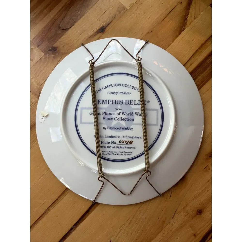 Vtg Hamilton Collection WWII Fighter Planes Collector Plates Lot 5x Corsair P51